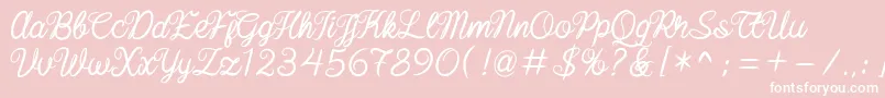 baline script Font – White Fonts on Pink Background