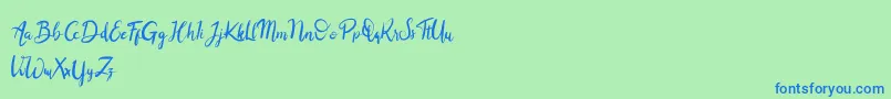 Balingkang Font – Blue Fonts on Green Background