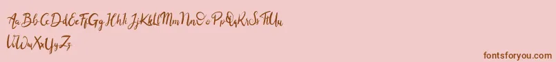 Balingkang Font – Brown Fonts on Pink Background