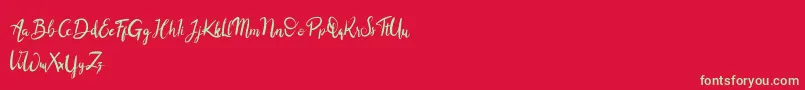 Balingkang Font – Green Fonts on Red Background