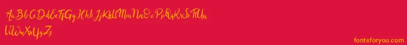 Balingkang Font – Orange Fonts on Red Background
