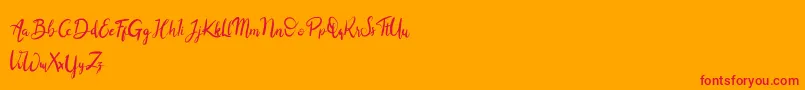 Balingkang Font – Red Fonts on Orange Background