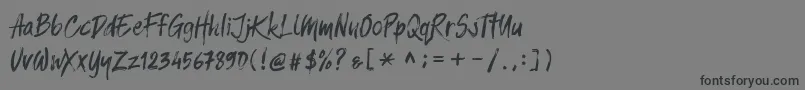Balistroke demo Font – Black Fonts on Gray Background