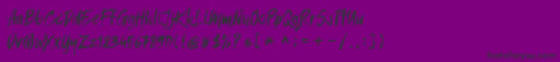 Balistroke demo Font – Black Fonts on Purple Background