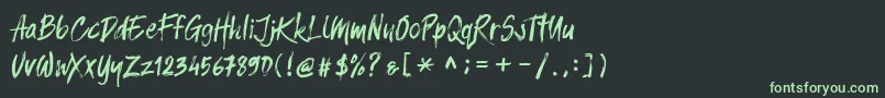 Шрифт Balistroke demo – зелёные шрифты на чёрном фоне