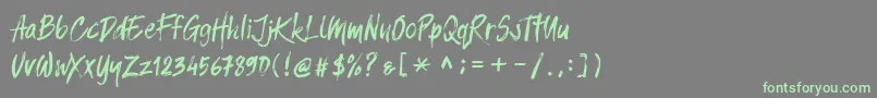 Balistroke demo Font – Green Fonts on Gray Background