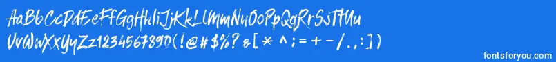 Balistroke demo Font – White Fonts on Blue Background