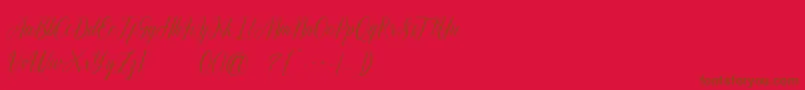 Police Balithya dd – polices brunes sur fond rouge