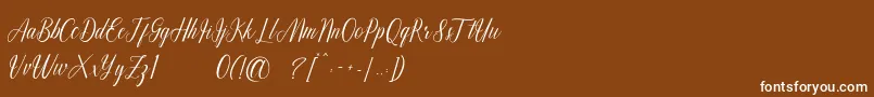 Balithya dd Font – White Fonts on Brown Background