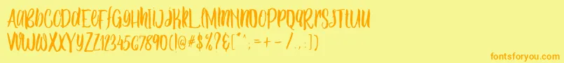 Ballada duo Font – Orange Fonts on Yellow Background