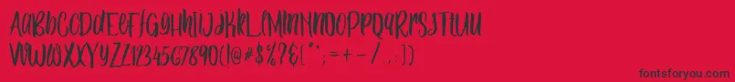 Ballada duo Font – Black Fonts on Red Background