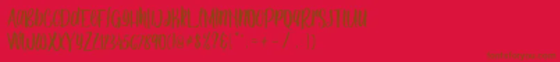 Ballada duo Font – Brown Fonts on Red Background