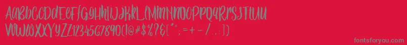 フォントBallada duo – 赤い背景に灰色の文字