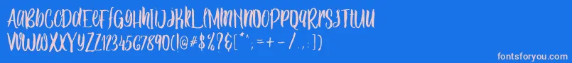Ballada duo Font – Pink Fonts on Blue Background