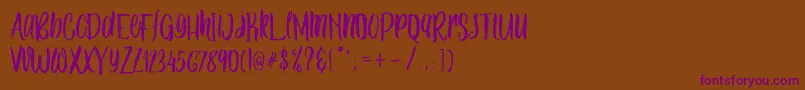 Шрифт Ballada duo – фиолетовые шрифты на коричневом фоне
