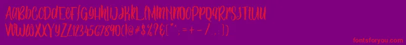 Ballada duo Font – Red Fonts on Purple Background