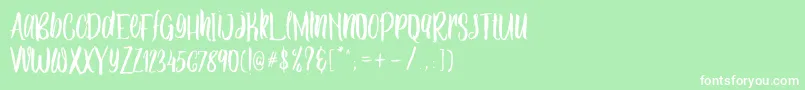 Ballada duo Font – White Fonts on Green Background