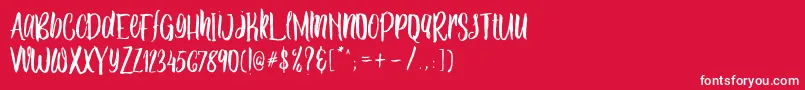 Ballada duo Font – White Fonts on Red Background