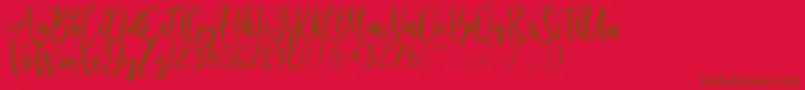 Lisätietoja Ballada-fontista Ballada-fontti – ruskeat fontit punaisella taustalla