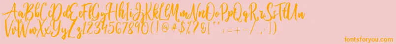 Ballada Font – Orange Fonts on Pink Background