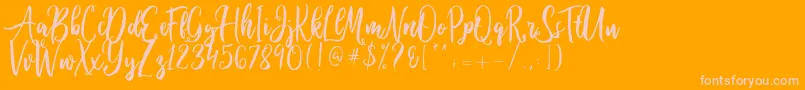 Ballada Font – Pink Fonts on Orange Background