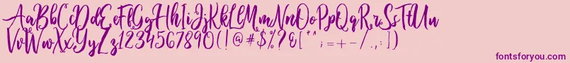 Ballada Font – Purple Fonts on Pink Background