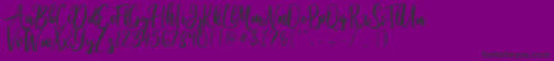 Ballada-Schriftart – Schwarze Schriften auf violettem Hintergrund