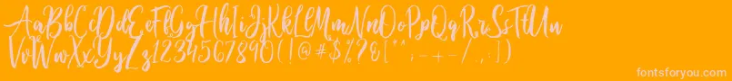 fuente Ballada – Fuentes Rosadas Sobre Fondo Naranja