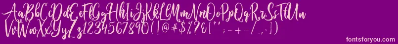 Ballada Font – Pink Fonts on Purple Background