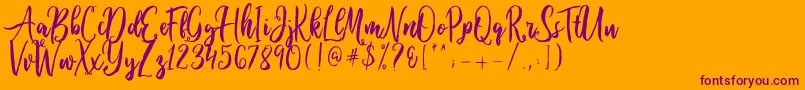 fuente Ballada – Fuentes Moradas Sobre Fondo Naranja
