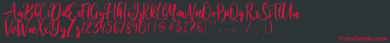 Ballada Font – Red Fonts on Black Background