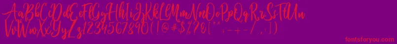 Ballada Font – Red Fonts on Purple Background