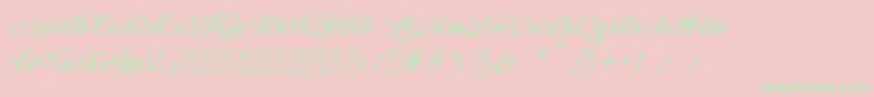 Ballegra Font – Green Fonts on Pink Background