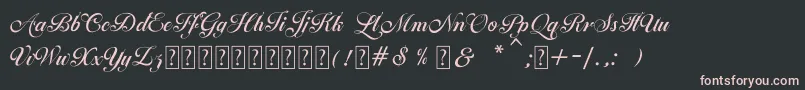Ballegra Font – Pink Fonts on Black Background