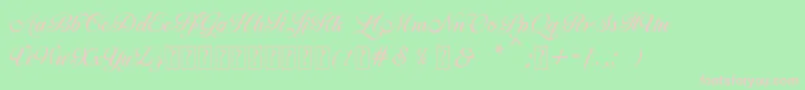 Ballegra Font – Pink Fonts on Green Background