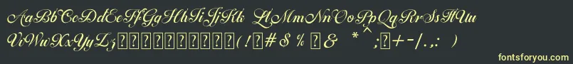 Ballegra-Schriftart – Gelbe Schriften auf schwarzem Hintergrund