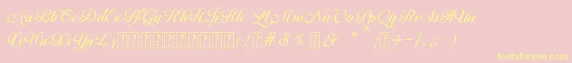Ballegra Font – Yellow Fonts on Pink Background