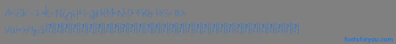 フォントBallegria – 灰色の背景に青い文字