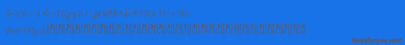 Ballegria Font – Brown Fonts on Blue Background