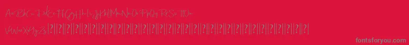 Ballegria Font – Gray Fonts on Red Background
