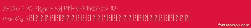 Ballegria Font – Green Fonts on Red Background