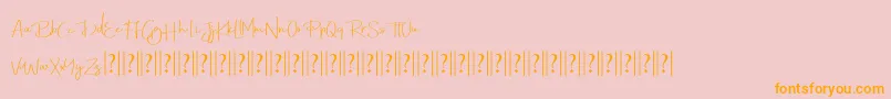 Ballegria Font – Orange Fonts on Pink Background