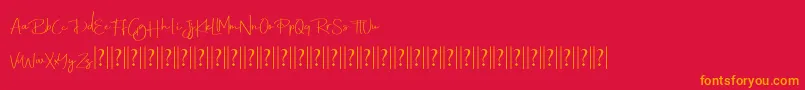 Ballegria Font – Orange Fonts on Red Background