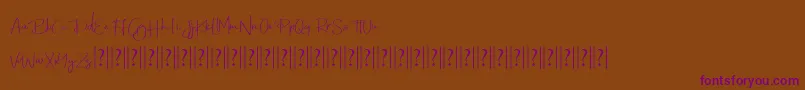 Ballegria Font – Purple Fonts on Brown Background