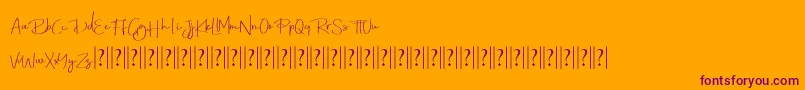 Ballegria Font – Purple Fonts on Orange Background