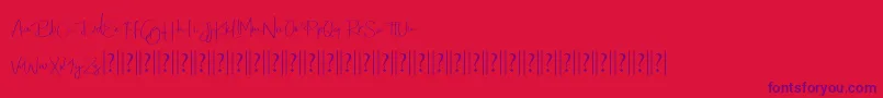 フォントBallegria – 赤い背景に紫のフォント