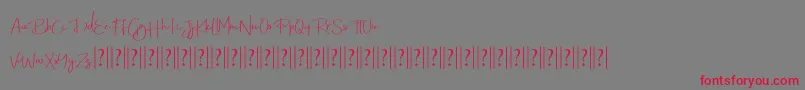 Ballegria Font – Red Fonts on Gray Background