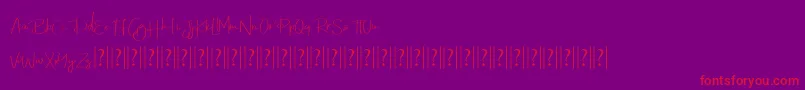 Ballegria Font – Red Fonts on Purple Background