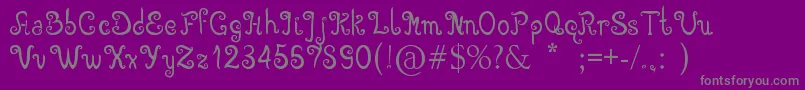 Шрифт Angelova – серые шрифты на фиолетовом фоне