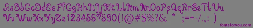 Angelova Font – Purple Fonts on Gray Background